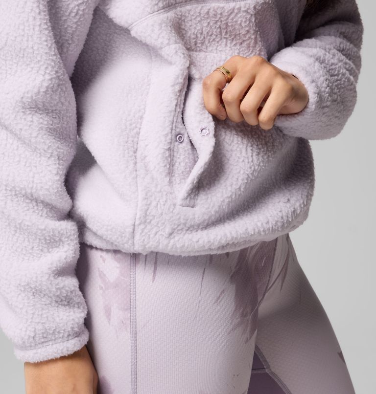 Women's Jasper Ridge Pebbled Fleece Half Snap, Color: Lavender Pearl, image 6