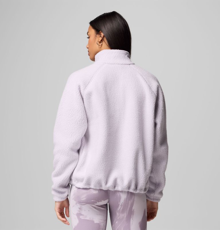 Women's Jasper Ridge Pebbled Fleece Half Snap, Color: Lavender Pearl, image 3