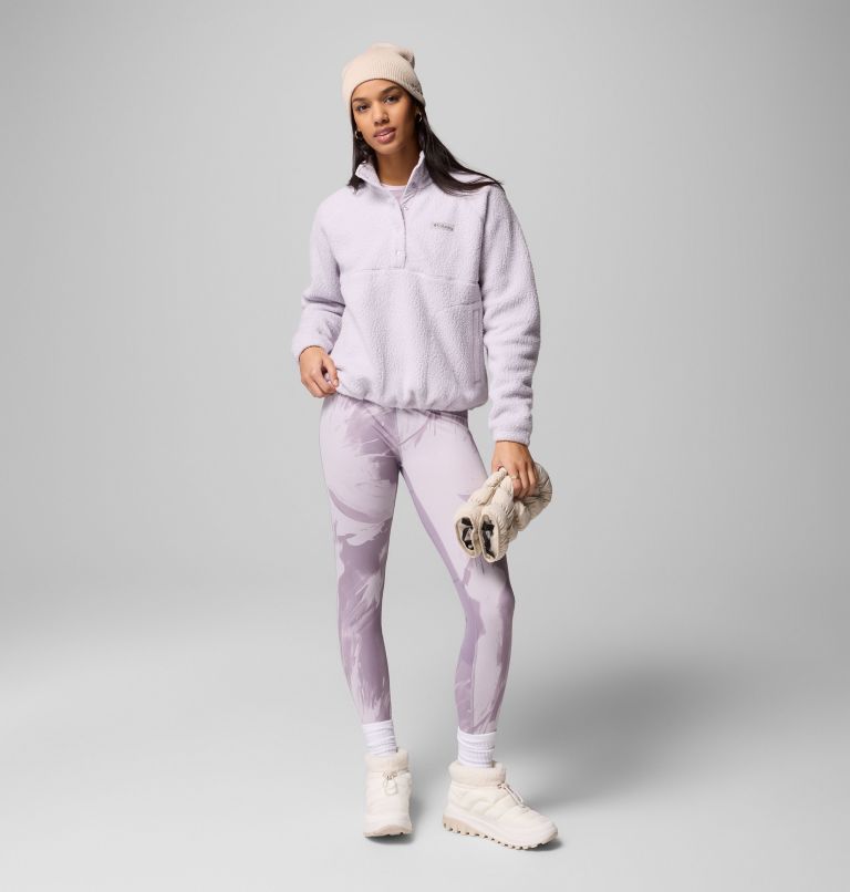 Women's Jasper Ridge Pebbled Fleece Half Snap, Color: Lavender Pearl, image 2