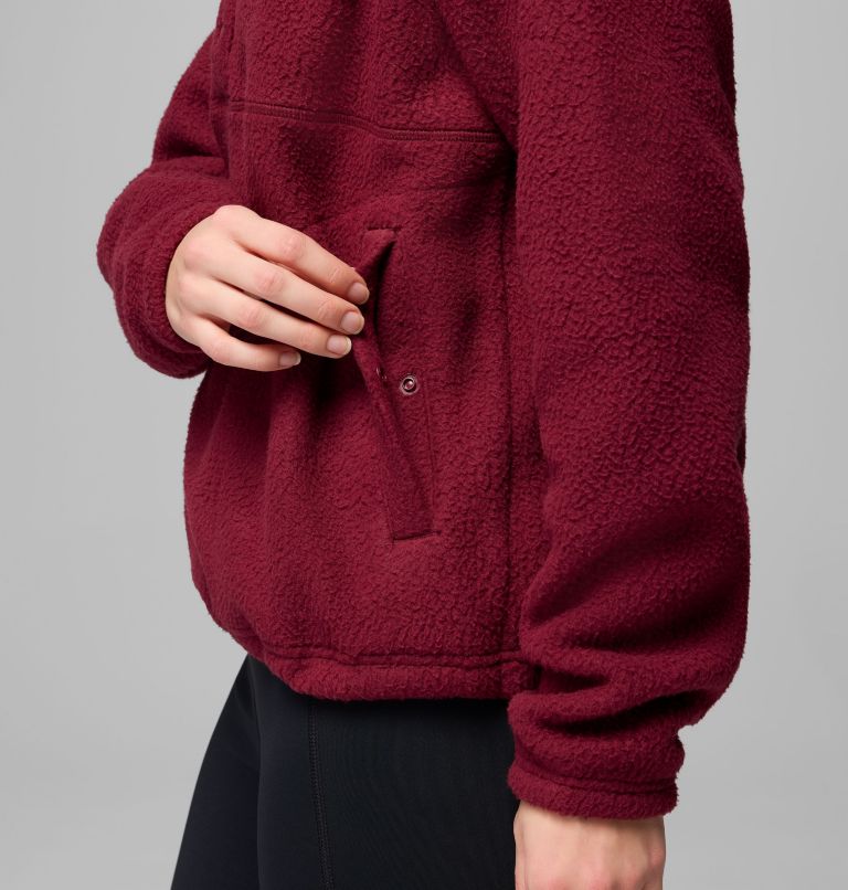 Women's Jasper Ridge Pebbled Fleece Half Snap, Color: Rich Wine, image 6