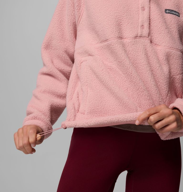 Women's Jasper Ridge Pebbled Fleece Half Snap, Color: Eraser Pink, image 7