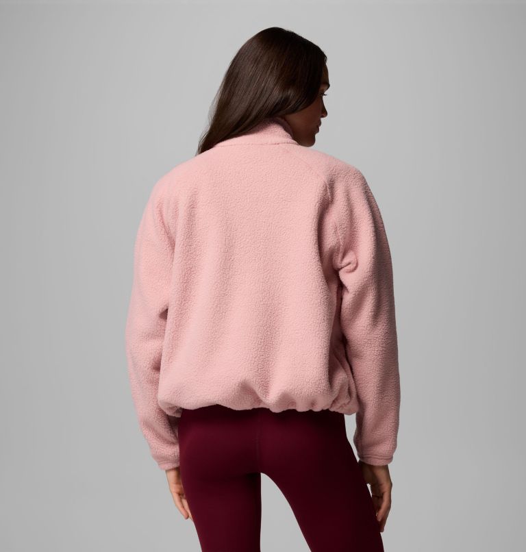 Women's Jasper Ridge Pebbled Fleece Half Snap, Color: Eraser Pink, image 3