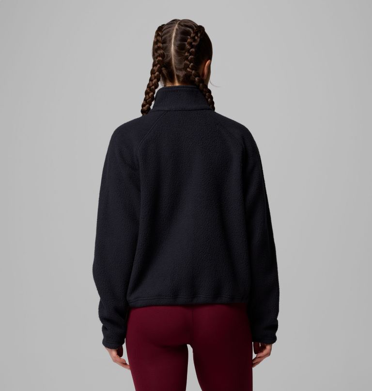 Women's Jasper Ridge Pebbled Fleece Full Snap, Color: Black, image 3