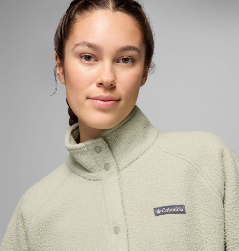 Women's Jasper Ridge Pebbled Fleece Full Snap, Color: Safari, image 6