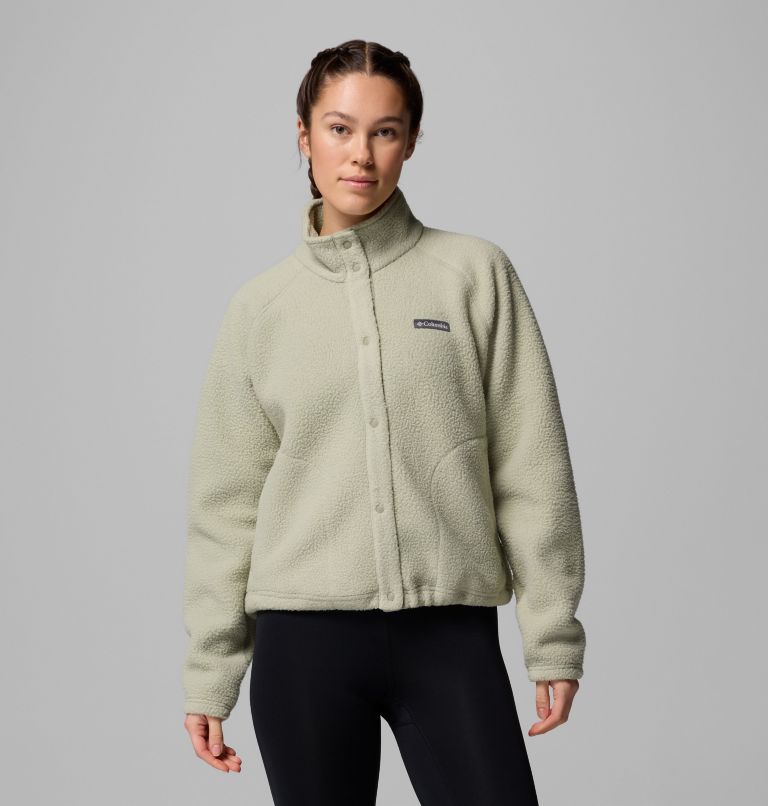 Women's Jasper Ridge Pebbled Fleece Full Snap, Color: Safari, image 1