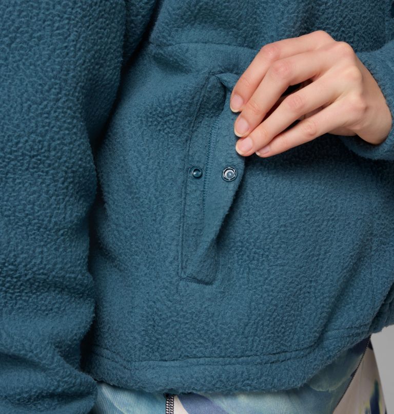 Women's Jasper Ridge Pebbled Fleece Full Snap, Color: Everblue, image 7