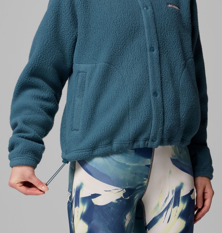 Women's Jasper Ridge Pebbled Fleece Full Snap, Color: Everblue, image 8