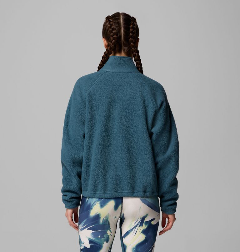 Women's Jasper Ridge Pebbled Fleece Full Snap, Color: Everblue, image 3