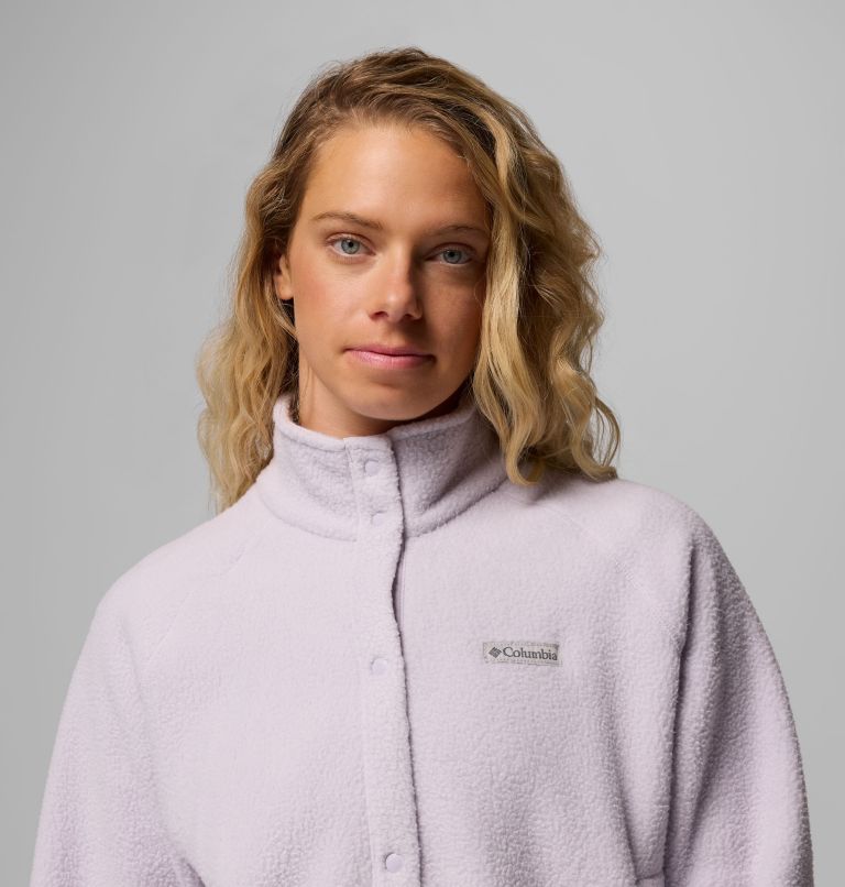 Women's Jasper Ridge Pebbled Fleece Full Snap, Color: Lavender Pearl, image 6