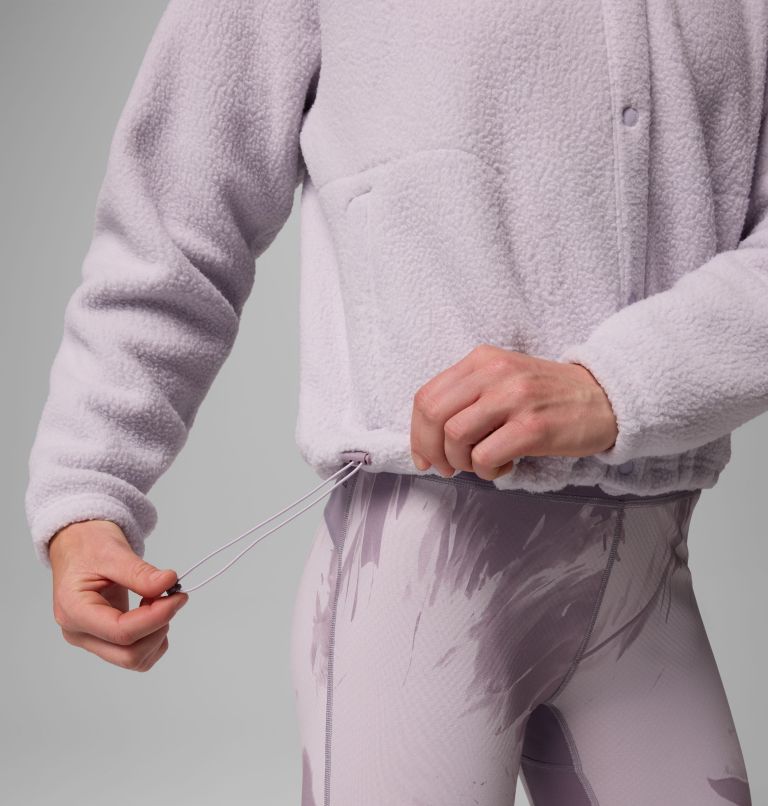 Women's Jasper Ridge Pebbled Fleece Full Snap, Color: Lavender Pearl, image 7