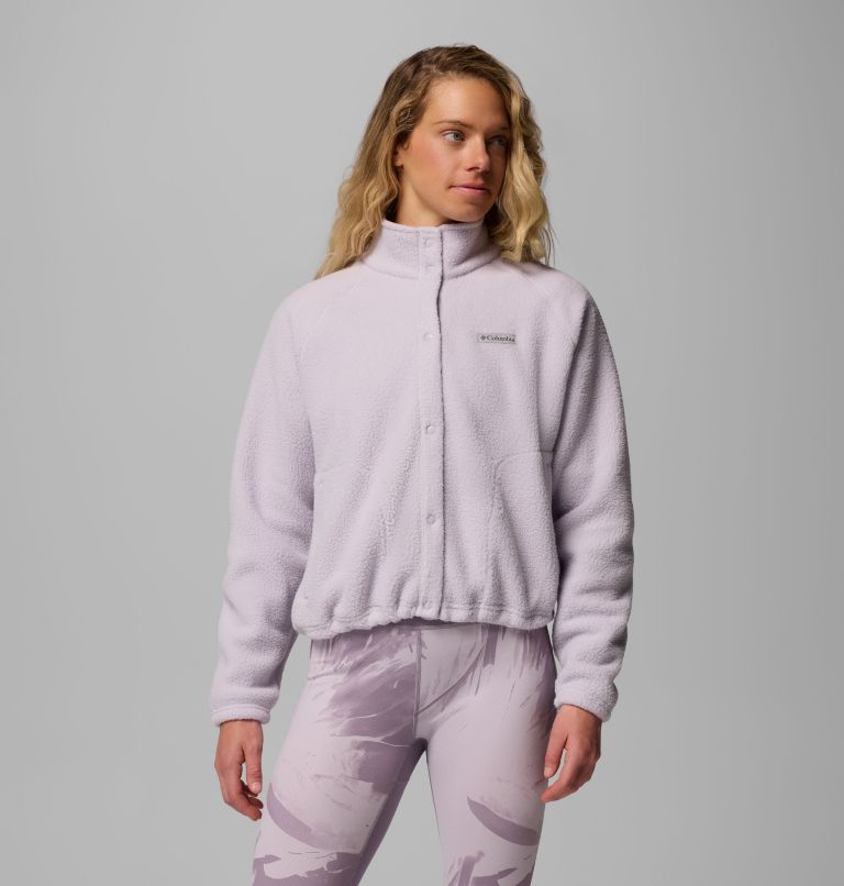 Women's Jasper Ridge Pebbled Fleece Full Snap, Color: Lavender Pearl, image 1