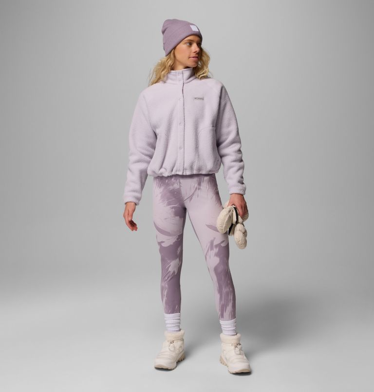 Women's Jasper Ridge Pebbled Fleece Full Snap, Color: Lavender Pearl, image 2