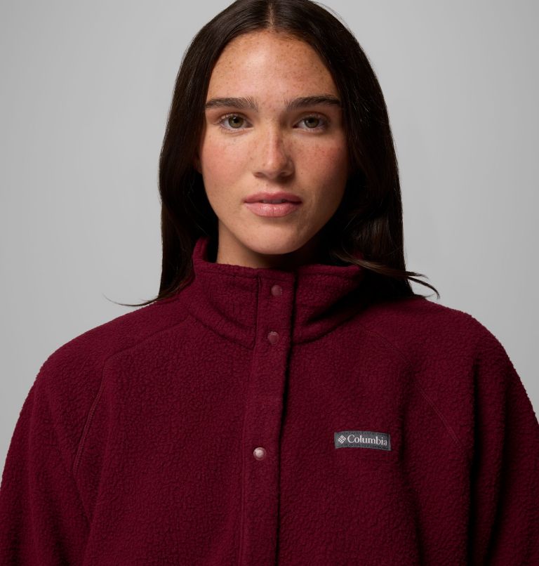 Women's Jasper Ridge Pebbled Fleece Full Snap, Color: Rich Wine, image 6