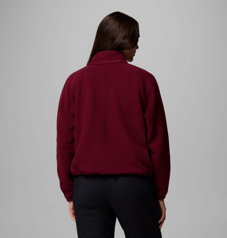 Women's Jasper Ridge Pebbled Fleece Full Snap, Color: Rich Wine, image 3