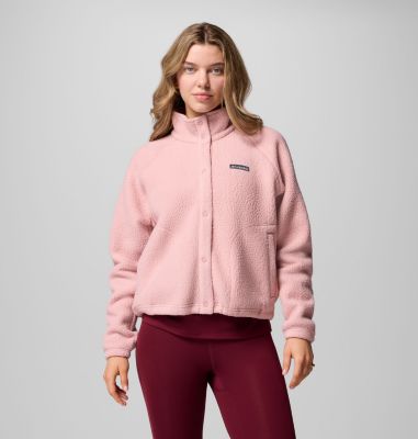 Women's Jasper Ridge Pebbled Fleece Jacket, Color: Eraser Pink, image 1