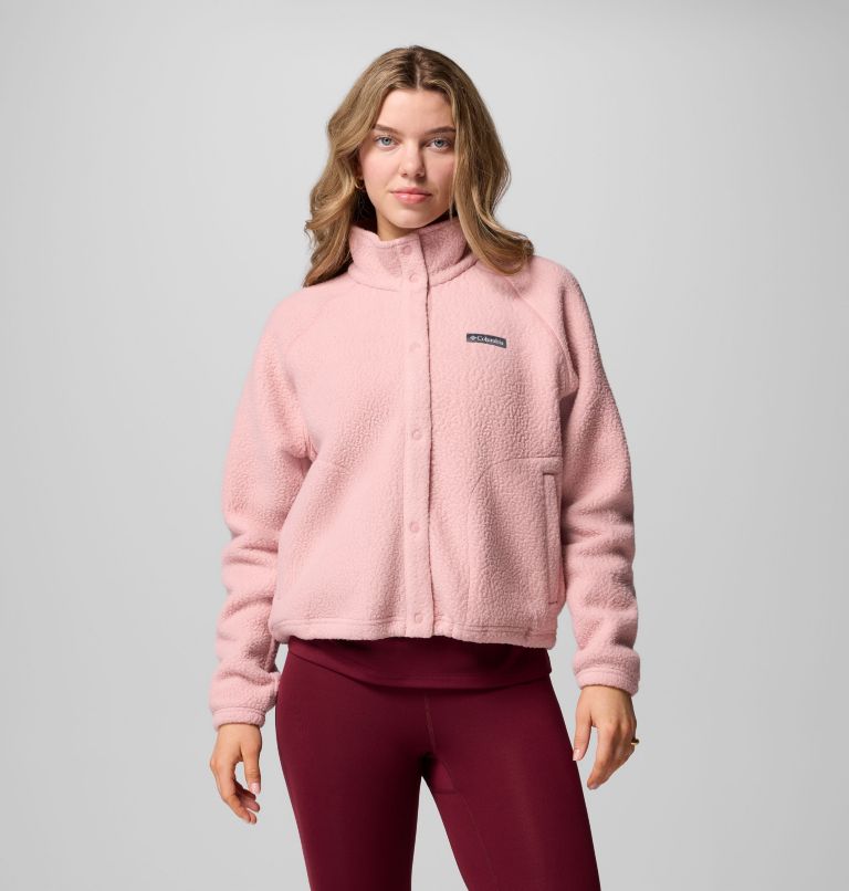 Women's Jasper Ridge Pebbled Fleece Full Snap, Color: Eraser Pink, image 1