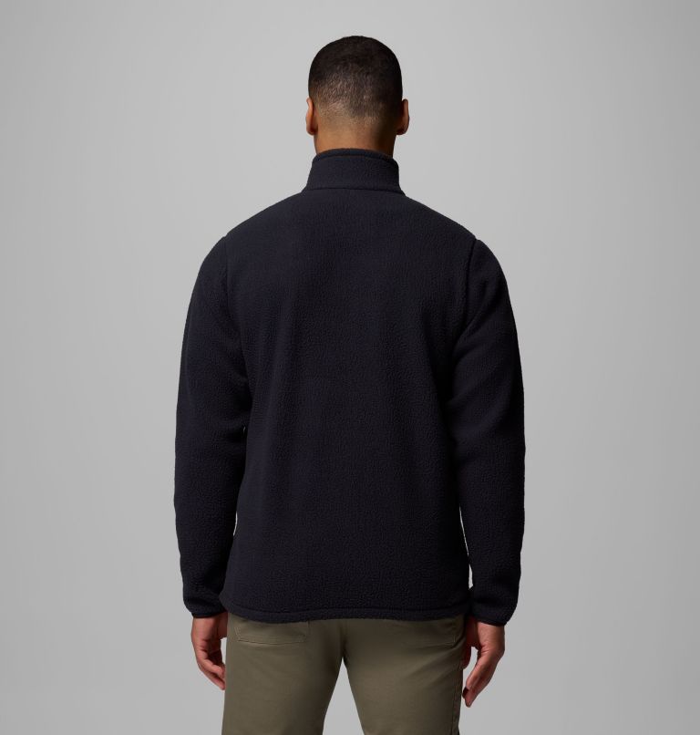 Men's Jasper Ridge Pebbled Half Zip Fleece, Color: Black, image 3