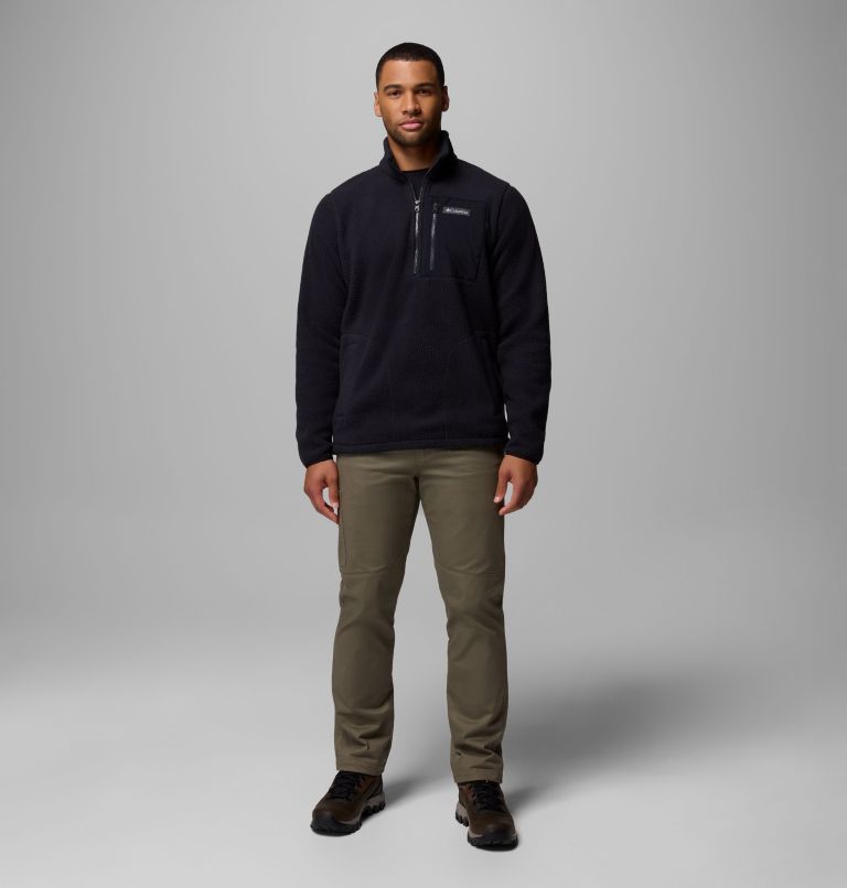 Men's Jasper Ridge Pebbled Half Zip Fleece, Color: Black, image 2