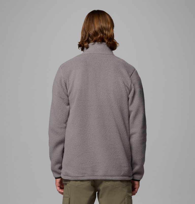 Men's Jasper Ridge Pebbled Half Zip Fleece, Color: City Grey, Black, image 3