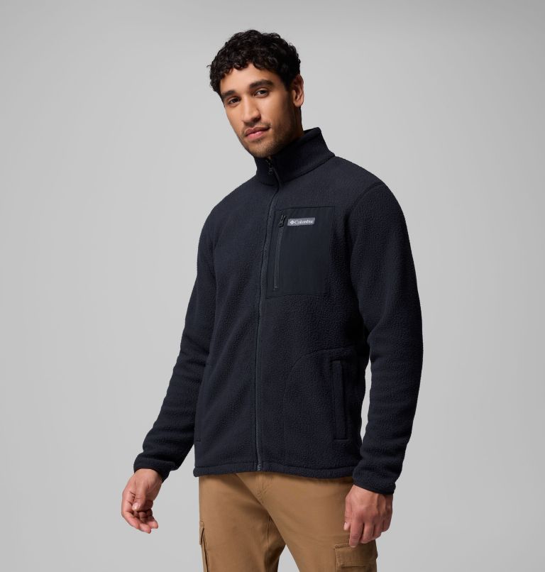 Men's Jasper Ridge Pebbled Full Zip Fleece, Color: Black, image 4