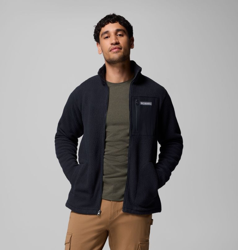 Men's Jasper Ridge Pebbled Full Zip Fleece, Color: Black, image 5