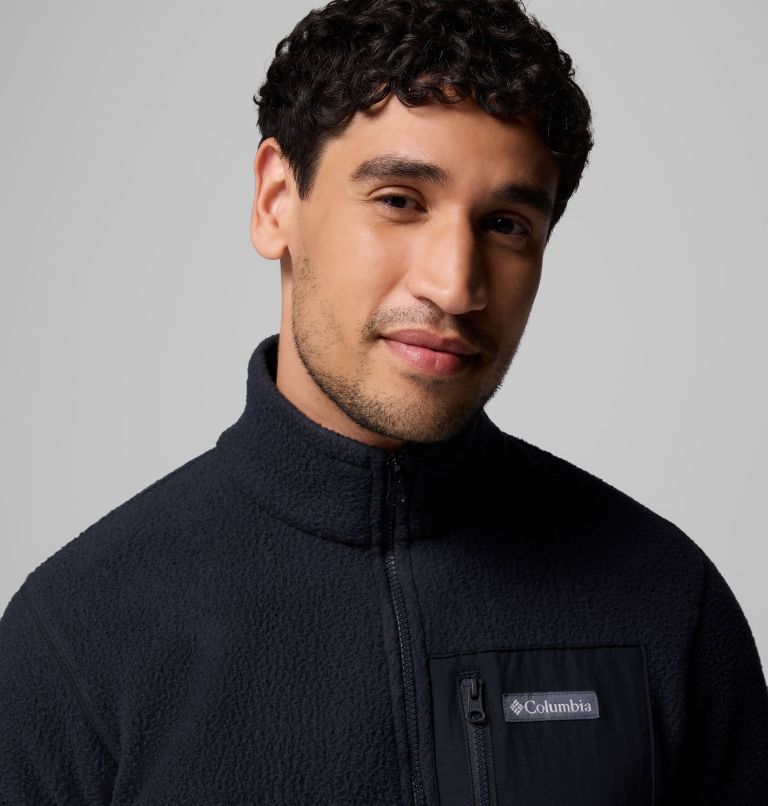 Men's Jasper Ridge Pebbled Full Zip Fleece, Color: Black, image 6