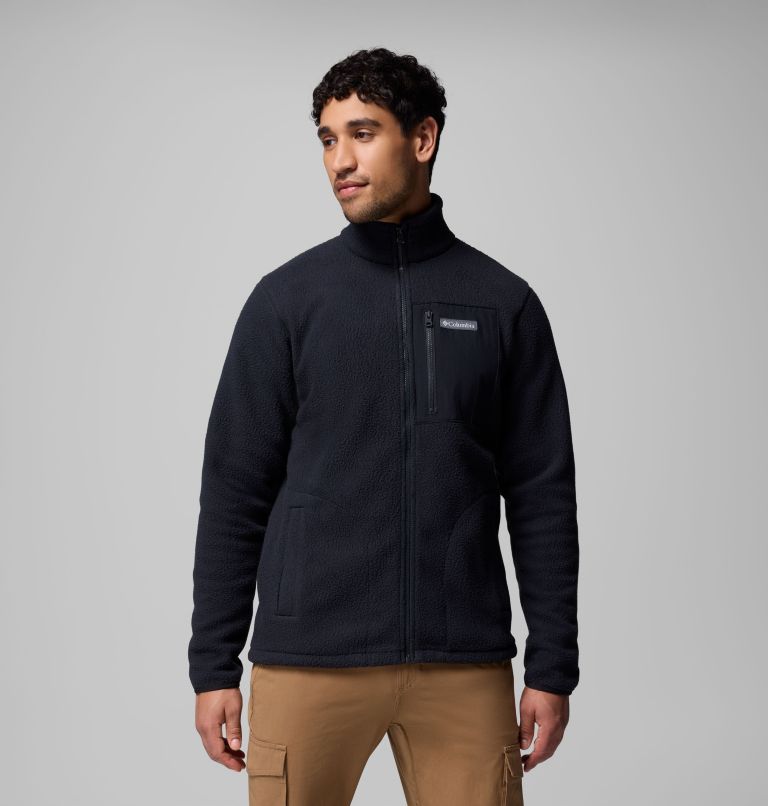 Men's Jasper Ridge Pebbled Full Zip Fleece, Color: Black, image 1