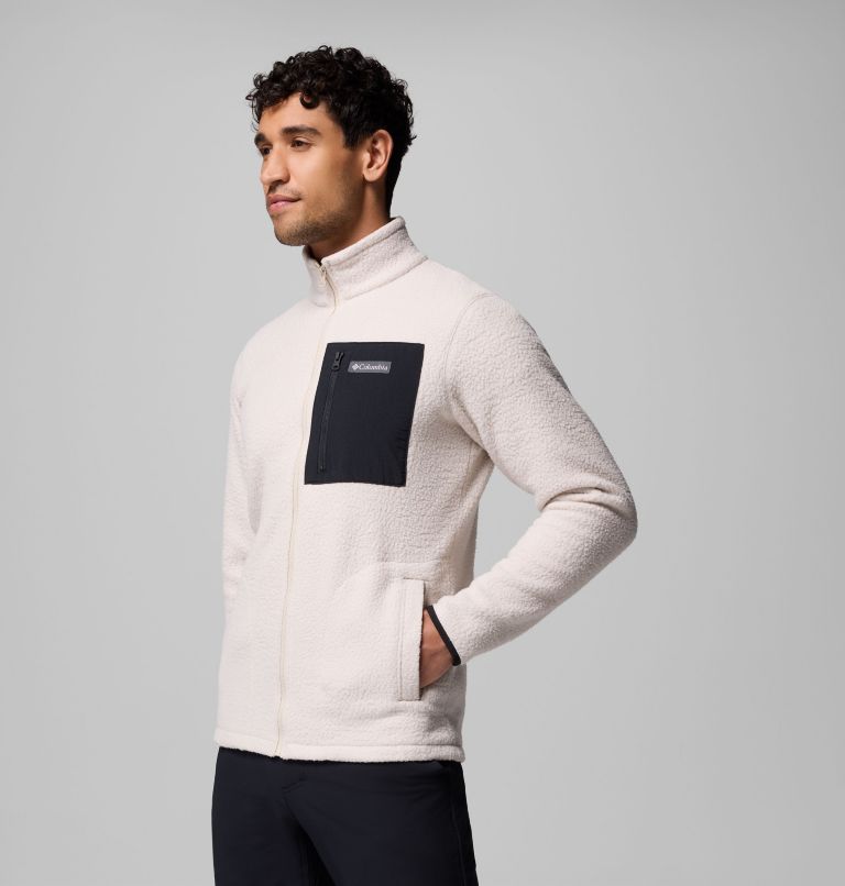 Men's Jasper Ridge Pebbled Full Zip Fleece, Color: Dark Stone, Black, image 4