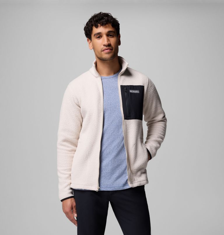 Men's Jasper Ridge Pebbled Full Zip Fleece, Color: Dark Stone, Black, image 5