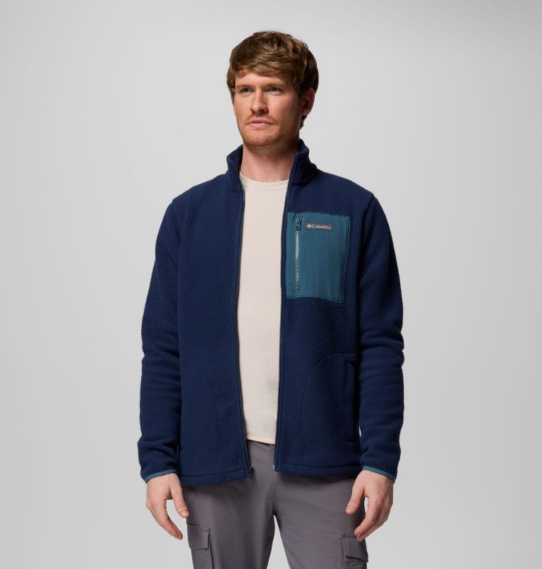 Men's Jasper Ridge Pebbled Full Zip Fleece, Color: Collegiate Navy, Everblue, image 5