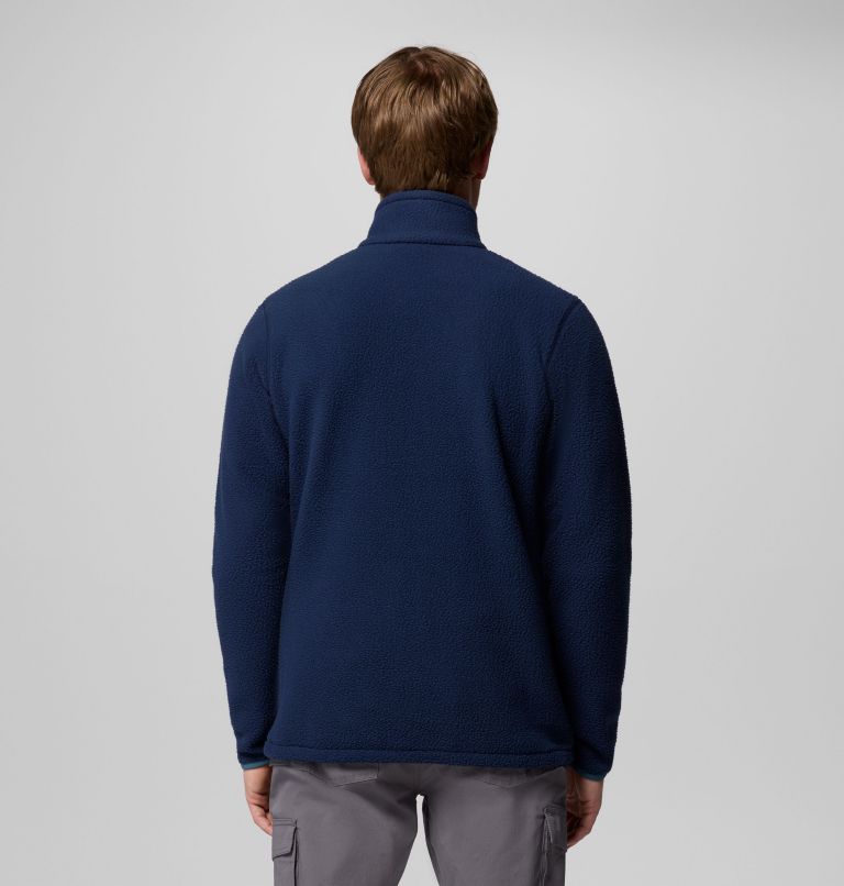 Men's Jasper Ridge Pebbled Full Zip Fleece, Color: Collegiate Navy, Everblue, image 3