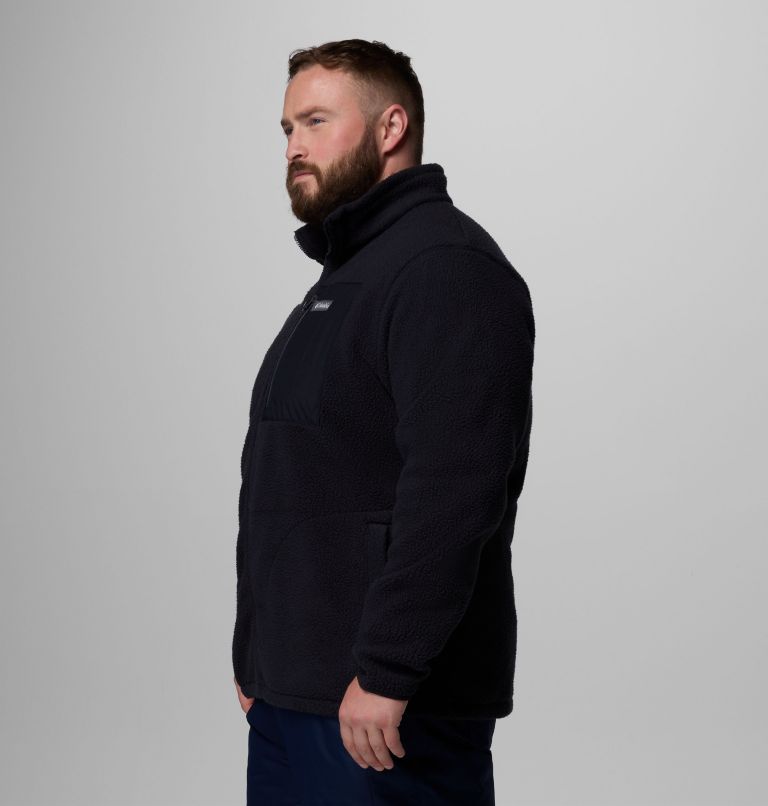 Men's Jasper Ridge Pebbled Full Zip Fleece - Big, Color: Black, image 4
