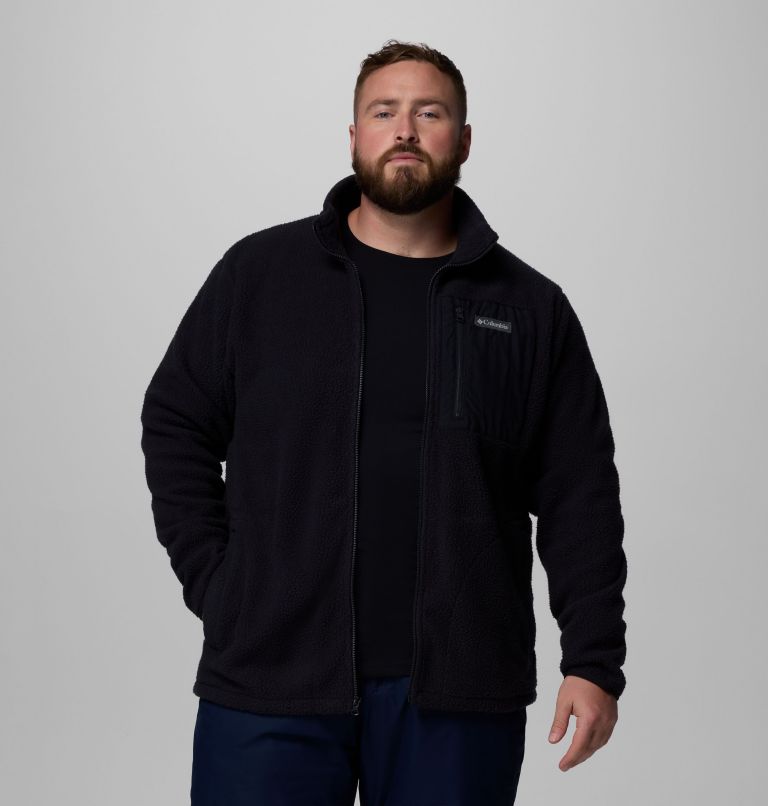 Men's Jasper Ridge Pebbled Full Zip Fleece - Big, Color: Black, image 5