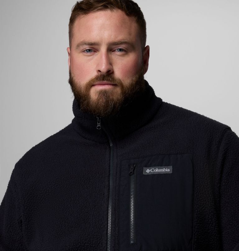 Men's Jasper Ridge Pebbled Full Zip Fleece - Big, Color: Black, image 6