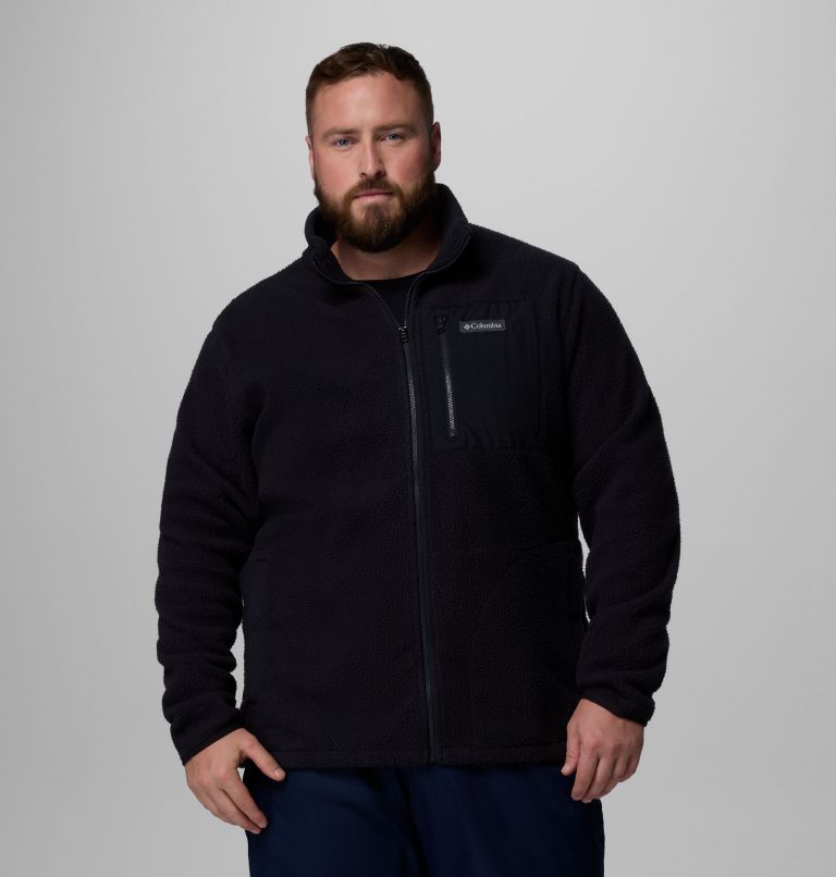 Men's Jasper Ridge Pebbled Full Zip Fleece - Big, Color: Black, image 1