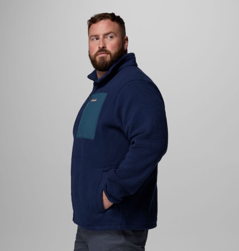 Men's Jasper Ridge Pebbled Full Zip Fleece - Big, Color: Collegiate Navy, Everblue, image 4