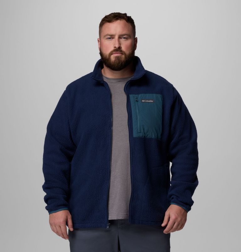 Men's Jasper Ridge Pebbled Full Zip Fleece - Big, Color: Collegiate Navy, Everblue, image 5