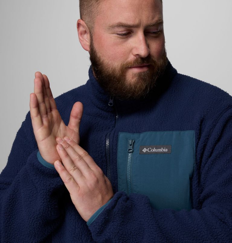 Men's Jasper Ridge Pebbled Full Zip Fleece - Big, Color: Collegiate Navy, Everblue, image 6