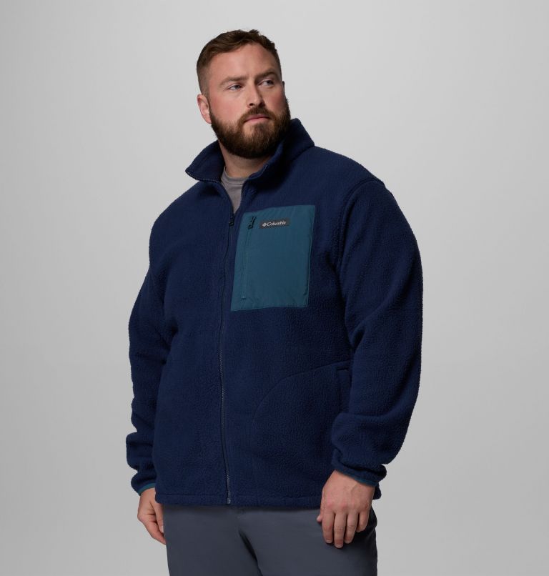 Men's Jasper Ridge Pebbled Full Zip Fleece - Big, Color: Collegiate Navy, Everblue, image 1
