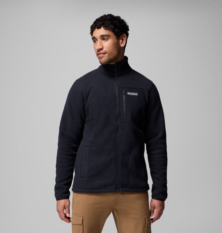 Men's Jasper Ridge Pebbled Full Zip Fleece - Tall, Color: Black, image 1