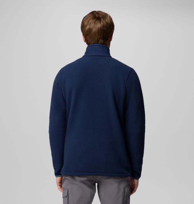 Men's Jasper Ridge Pebbled Full Zip Fleece - Tall, Color: Collegiate Navy, Everblue, image 3