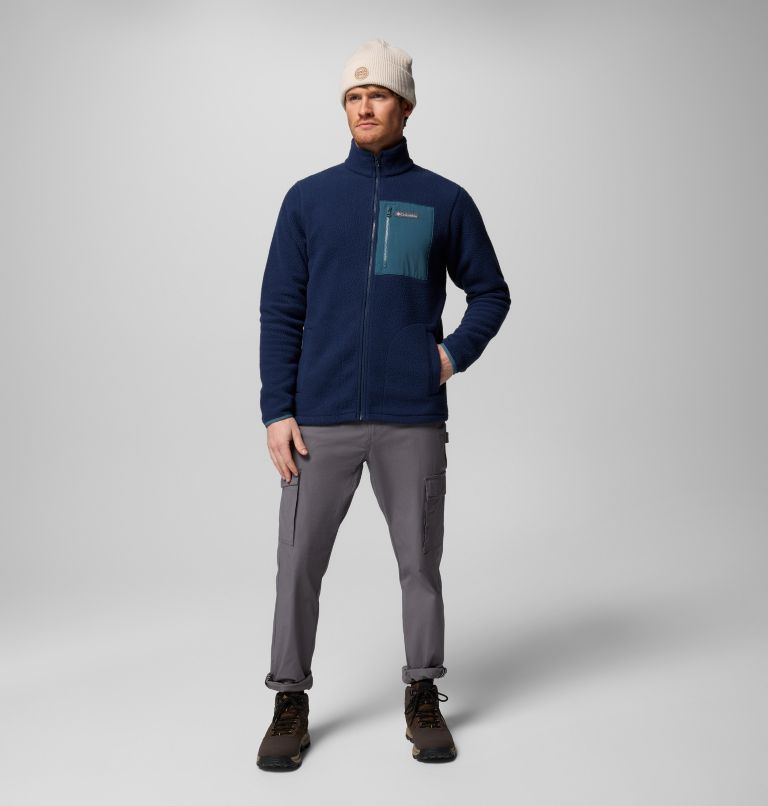 Men's Jasper Ridge Pebbled Full Zip Fleece - Tall, Color: Collegiate Navy, Everblue, image 2