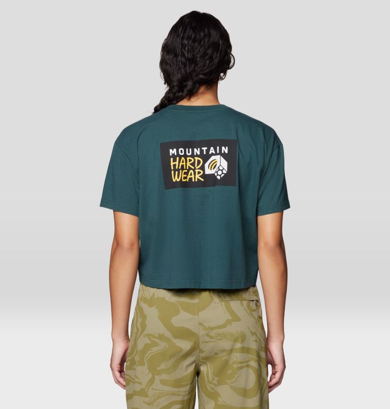 Women's MHW Box Logo Boxy Crop Short Sleeve, Color: Verve, image 2