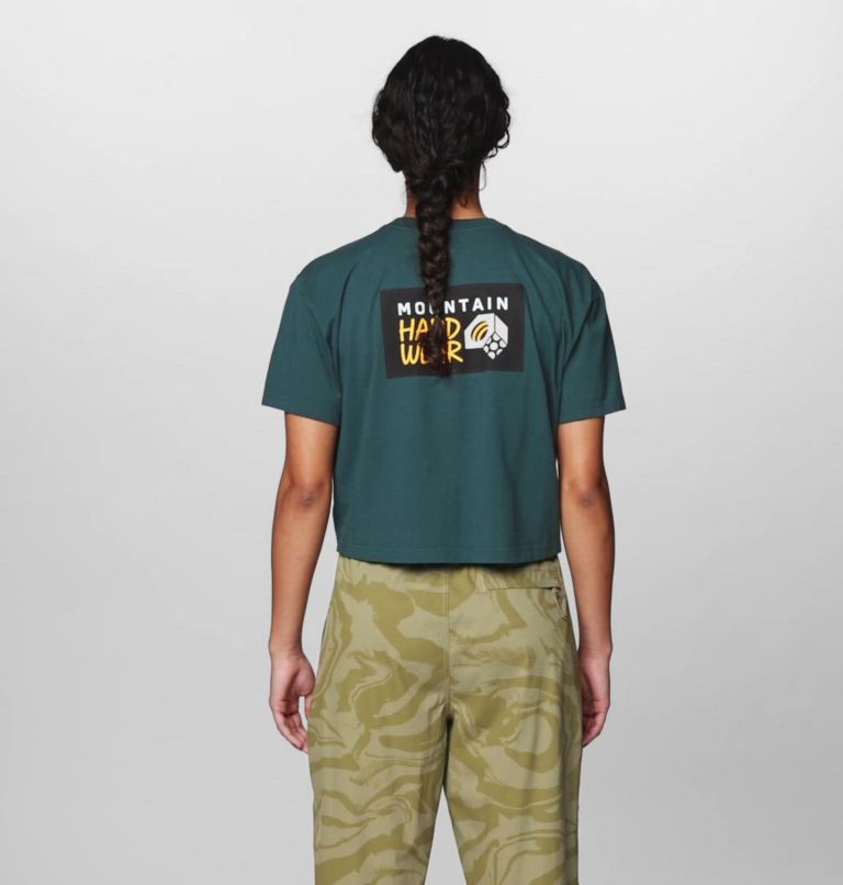 Women's MHW Box Logo Boxy Crop Short Sleeve, Color: Verve