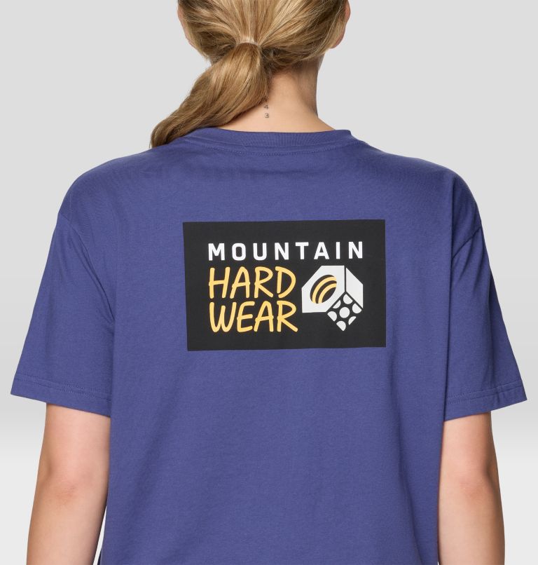 Women's MHW Box Logo Boxy Crop Short Sleeve, Color: Lapis Dusk, image 5