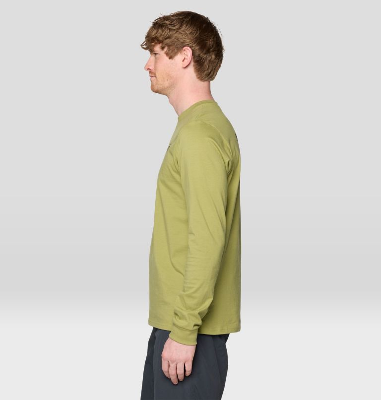 Men's MHW Back Logo Long Sleeve, Color: Fatigue Green, image 3
