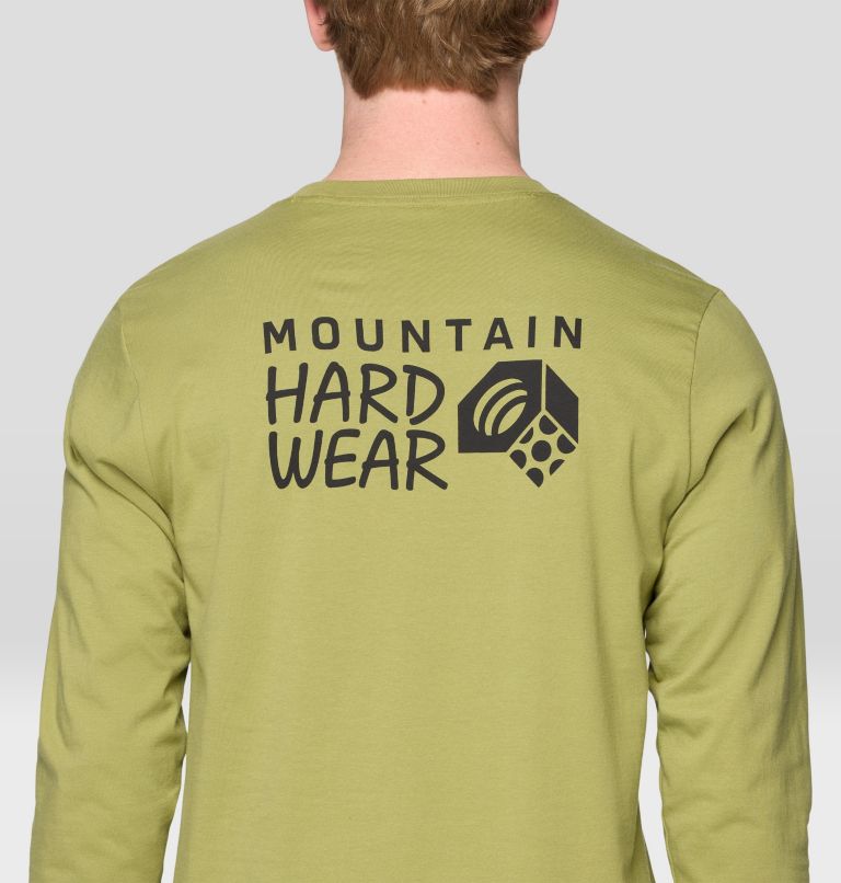 Men's MHW Back Logo Long Sleeve, Color: Fatigue Green, image 5