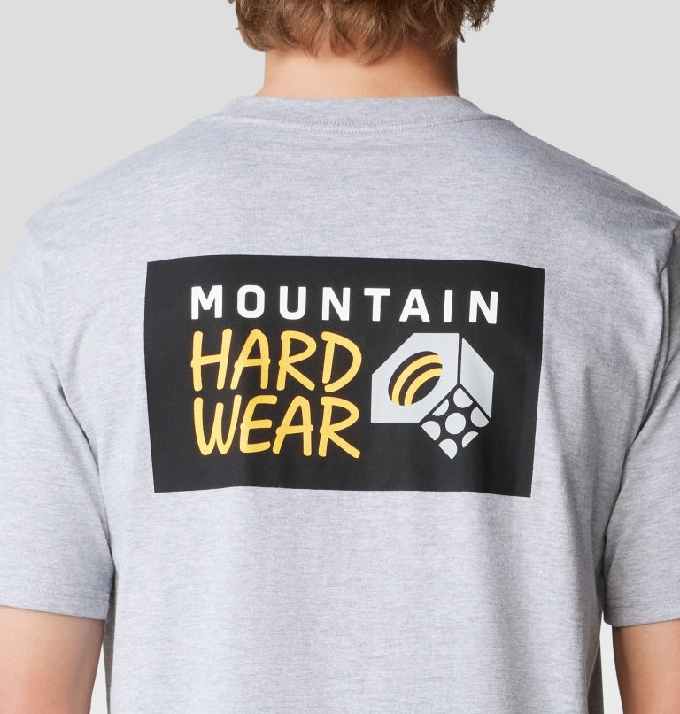 Men's MHW Box Logo Short Sleeve, Color: Hardwear Grey Heather, image 5
