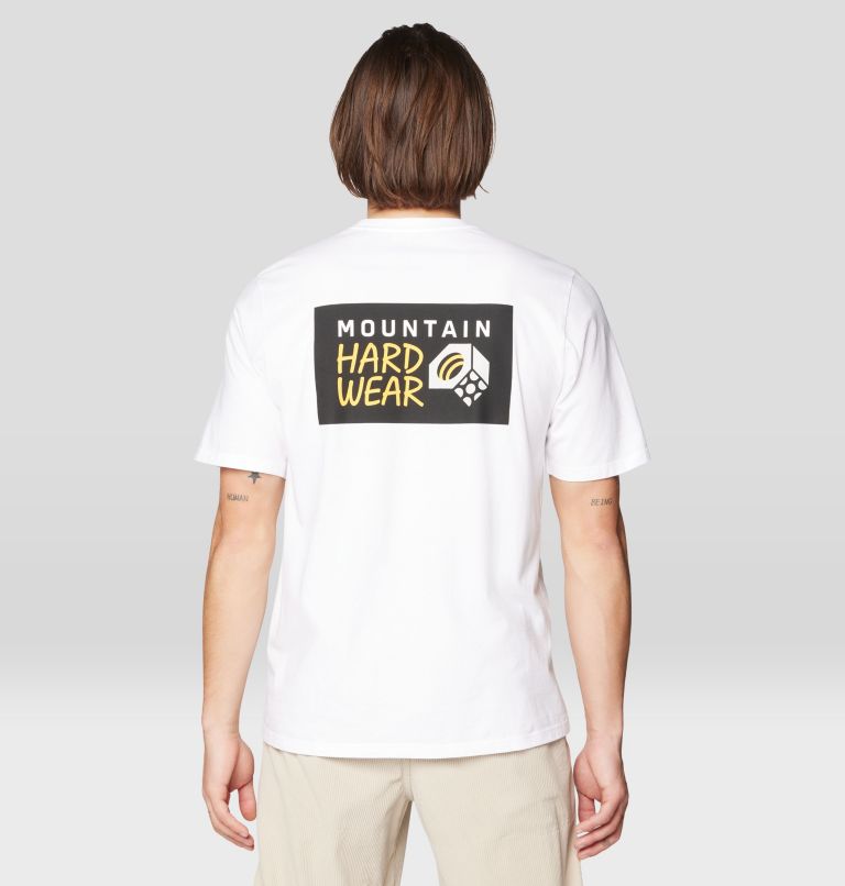 Men's MHW Box Logo Short Sleeve, Color: White, image 2