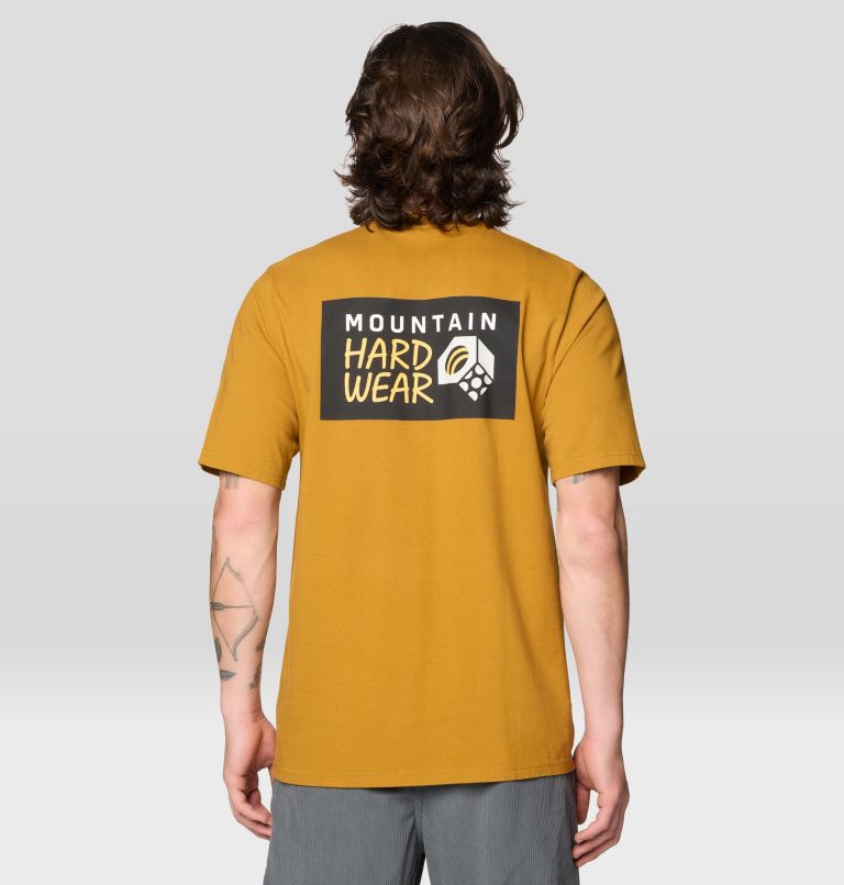 Men's MHW Box Logo Short Sleeve, Color: Underbrush, image 2